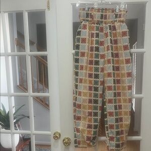 Lucy and Yak Multicolor Checkered Women's Pants medium